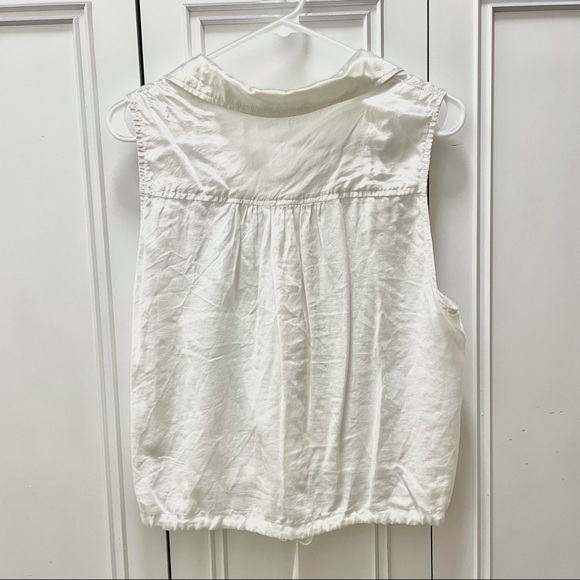 Bella Dahl White Button Down Blouse, Size Large - Picture 2 of 5